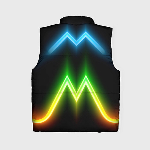 Женский жилет Neon multicolored lines / 3D-Черный – фото 2