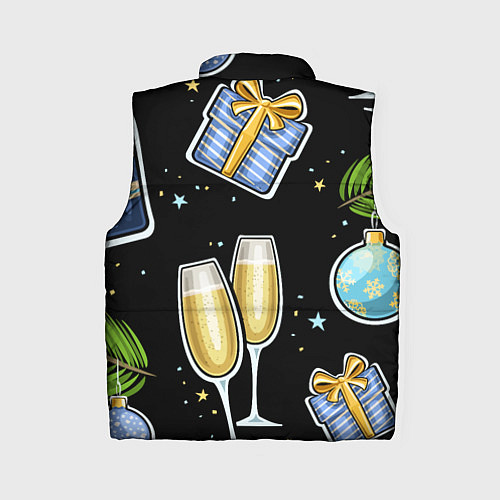 Женский жилет Новогодний вайб / 3D-Черный – фото 2