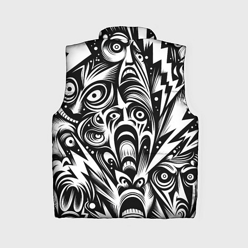 Женский жилет Lightnings and faces - ai art fantasy / 3D-Черный – фото 2