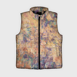 Женский жилет Абстракция - pink marble with blue flecks, цвет: 3D-черный