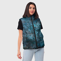 Женский жилет Абстракция - dark blue, цвет: 3D-черный — фото 2