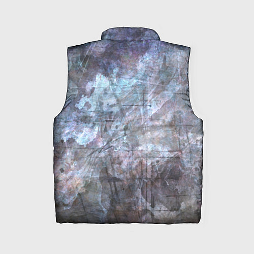 Женский жилет Абстракция - gray-blue hurricane / 3D-Черный – фото 2