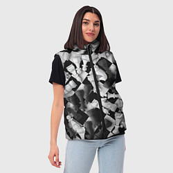 Женский жилет Мир шахмат, цвет: 3D-черный — фото 2