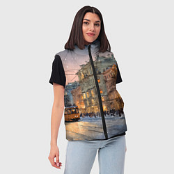 Женский жилет Зимний Санкт-Петербург, цвет: 3D-черный — фото 2