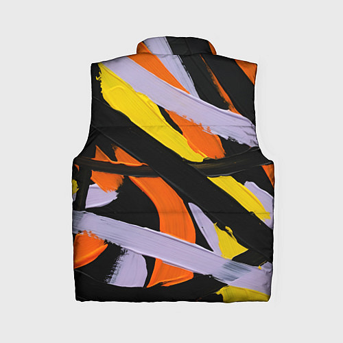Женский жилет Полоски краски абстракция / 3D-Черный – фото 2