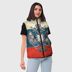 Женский жилет Герб имперской России, цвет: 3D-красный — фото 2
