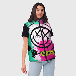 Женский жилет Blink-182: Purple Smile, цвет: 3D-черный — фото 2