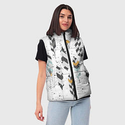 Женский жилет Перья, цвет: 3D-красный — фото 2