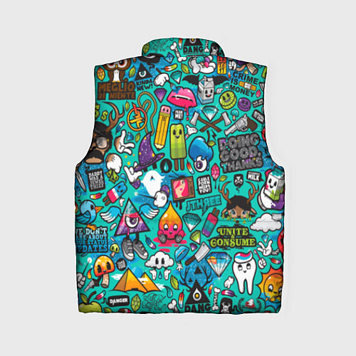 Женский жилет Стикербомбинг / 3D-Черный – фото 2