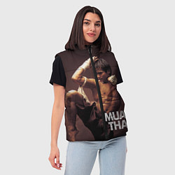 Женский жилет Муай тай боец, цвет: 3D-красный — фото 2