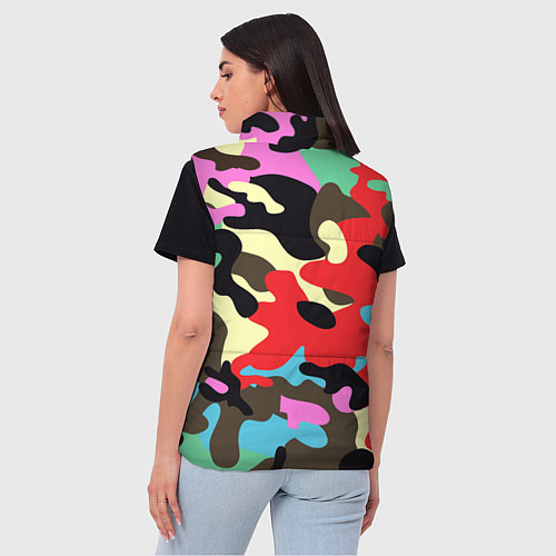 Женский жилет Яркий камуфляж / 3D-Красный – фото 4