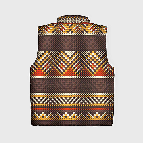 Женский жилет Зимний узор с галстуком / 3D-Черный – фото 2