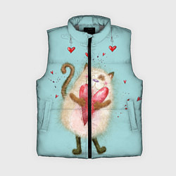 Женский жилет Котик, цвет: 3D-светло-серый