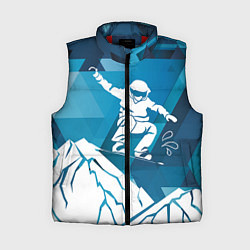 Женский жилет Горы и сноубордист, цвет: 3D-красный