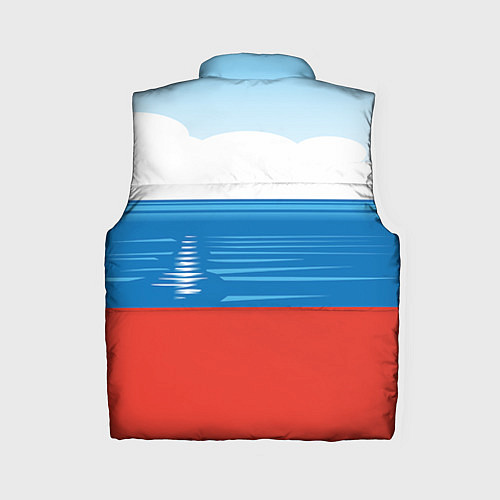 Женский жилет Россия: Триколор армии / 3D-Черный – фото 2