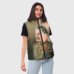 Женский жилет Иосиф Сталин, цвет: 3D-светло-серый — фото 2