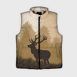 Женский жилет Олень на охоте, цвет: 3D-красный
