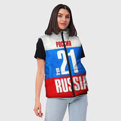 Женский жилет Russia: from 21, цвет: 3D-красный — фото 2