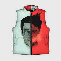 Женский жилет Norton: White & Red, цвет: 3D-черный