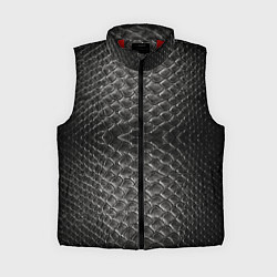 Женский жилет Черная кожа