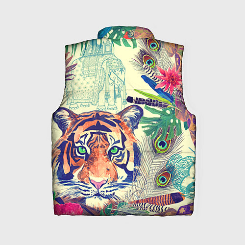 Женский жилет Индийский тигр / 3D-Светло-серый – фото 2