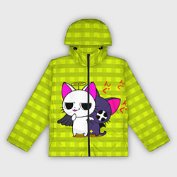 Ветровка с капюшоном женская Аниме котики, цвет: 3D-черный