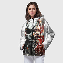 Ветровка с капюшоном женская Metal gear solid 5, цвет: 3D-черный — фото 2
