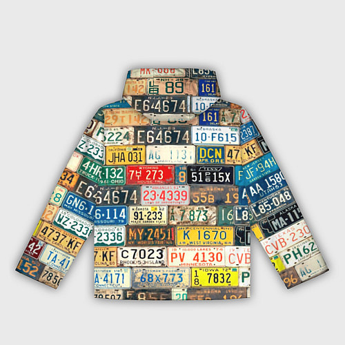 Женская ветровка Автомобильные номера мира / 3D-Черный – фото 2