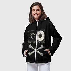 Ветровка с капюшоном женская Pirate Music, цвет: 3D-белый — фото 2