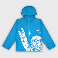 Ветровка с капюшоном женская Гагарин рокер, цвет: 3D-белый