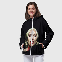 Ветровка с капюшоном женская Леди Гага, цвет: 3D-белый — фото 2