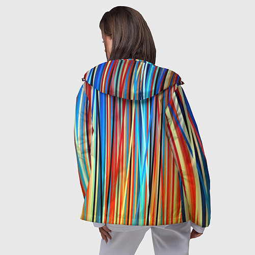 Женская ветровка Colored stripes / 3D-Черный – фото 4