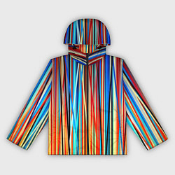 Ветровка с капюшоном женская Colored stripes, цвет: 3D-черный