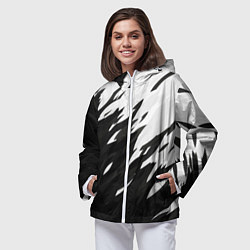 Ветровка с капюшоном женская Black & white, цвет: 3D-белый — фото 2