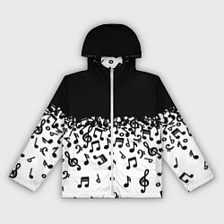 Ветровка с капюшоном женская Поглощение музыкой, цвет: 3D-белый