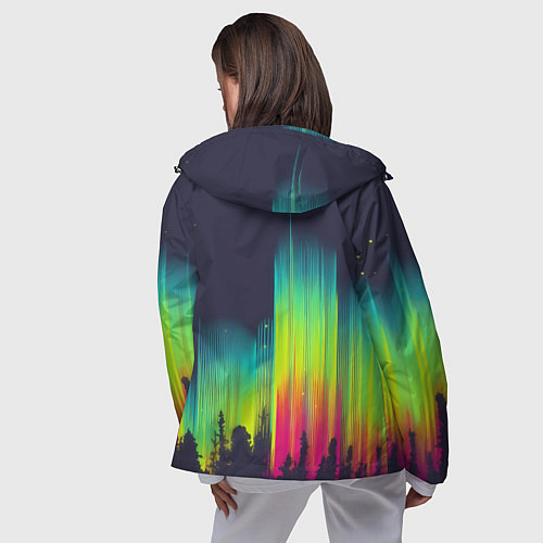 Женская ветровка Северное сияние / 3D-Черный – фото 4