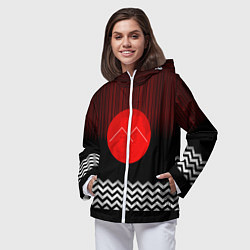 Ветровка с капюшоном женская Twin Peaks Sun, цвет: 3D-белый — фото 2