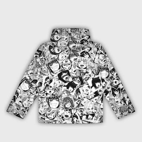 Женская ветровка Ahegao: Black & White / 3D-Белый – фото 2
