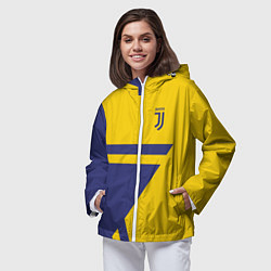 Ветровка с капюшоном женская FC Juventus: Star, цвет: 3D-белый — фото 2