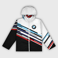 Ветровка с капюшоном женская BMW BRAND COLOR БМВ, цвет: 3D-белый