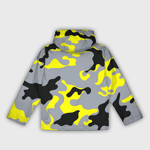Женская ветровка Yellow & Grey Camouflage / 3D-Черный – фото 2