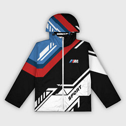 Ветровка с капюшоном женская BMW GEOMETRY SPORT БМВ M PERFORMANCE, цвет: 3D-белый