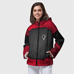 Ветровка с капюшоном женская Skoda: Metal Sport, цвет: 3D-черный — фото 2