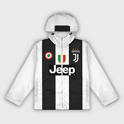 Ветровка с капюшоном женская FC Juventus 18-19, цвет: 3D-белый