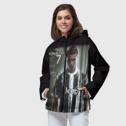 Ветровка с капюшоном женская RONALDO 7, цвет: 3D-черный — фото 2