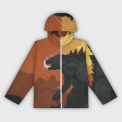 Ветровка с капюшоном женская Godzilla: Monster Smoke, цвет: 3D-белый