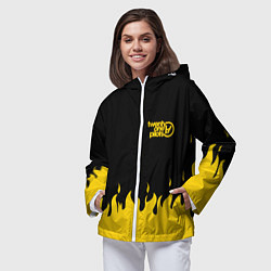 Ветровка с капюшоном женская 21 Pilots: Yellow Fire, цвет: 3D-белый — фото 2