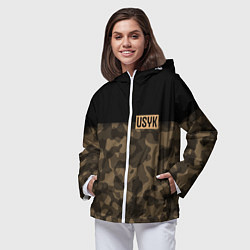 Ветровка с капюшоном женская USYK Camo, цвет: 3D-белый — фото 2
