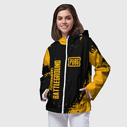 Ветровка с капюшоном женская PUBG: Black Fashion, цвет: 3D-белый — фото 2