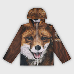 Ветровка с капюшоном женская Лисичка, цвет: 3D-белый